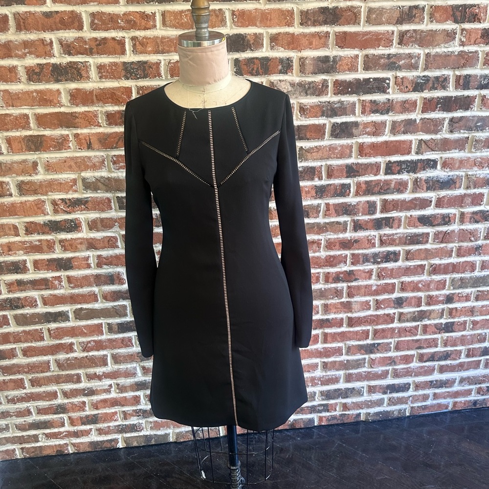 SHANI Easy fit and flair dress Black